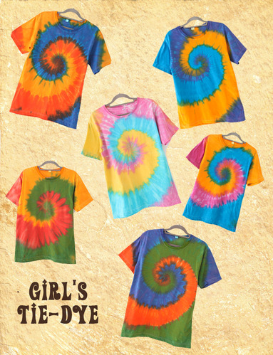 Girl&#039;s 히피 나염 티셔츠 (6종)